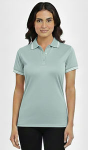 Camiseta Polo Casual para Mujer al por Mayor, Tejida, 180 GSM, Logotipo Digital Impreso Personalizado, Sólida, Transpirable, Antibolitas, de Secado Rápido - Product Image 4