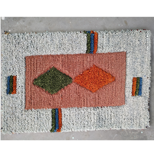 พรมปูพื้นถักลายสี่เหลี่ยมผืนผ้าผ้าแจ็คการ์ดแบบแบนพรมปูพื้นทางเข้าในร่มผ้าวูลซับน้ำได้ดีมาก - Product Image 1