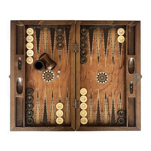 King Handmade Rosewood Backgammon <b>Set</b> Wide with Numerator Leather Bag and Checkers With Box <b>Wood</b> Pieces - Product Image 1