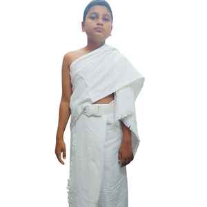 Ihram ผ้าขนหนูคอตตอนแท้สำหรับเด็ก, ชุดเสื้อผ้าสำหรับเด็กชุดเสื้อผ้า ihram ผ้าฝ้าย100% ไร้รอยต่อสำหรับเด็กในฤดูร้อน - Product Image 2