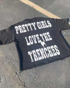 Camiseta de algodón recortada en caja para hombre, ropa de calle personalizada, camiseta de peso pesado, camisetas gráficas de lavado ácido con estampado Vintage - Product Image 5