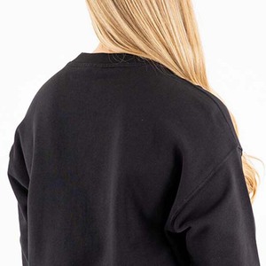 เสื้อครอปสตรีผ้าฝ้ายโพลีเอสเตอร์ลำลองผ้าโพลีเอสเตอร์ป้องกันการหดตัวลายปักเป็นเส้น300ก. สำหรับฤดูหนาว - Product Image 3