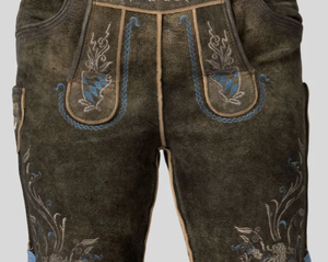 Pantalones bávaros de ante de cabra Lederhosen personalizado cuero real Lederhose corto para hombres 2025 - Product Image 3