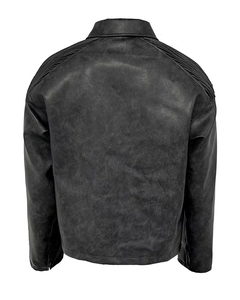 Blousons de moto en cuir véritable gris vintage de qualité supérieure pour hommes, modèle 2026, couleur marron, qualité supérieure, style original et épuré - Product Image 6