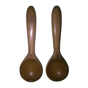 Cuillères en bois d'acacia faites à la main pour la cuisine et les fêtes, sans danger pour servir et cuisiner pour la salade et le dîner - Product Image 6