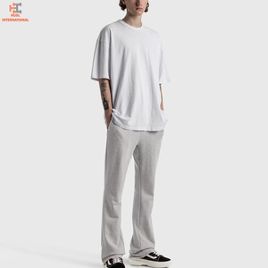 Pantalons de survêtement évasés en coton 2024 personnalisés OEM pour hommes pantalons de survêtement évasés pantalons de survêtement pour hommes - Product Image 4