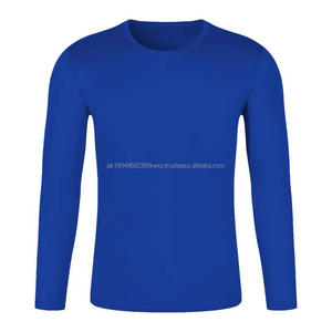 <b>Men's</b> O-Neck T <b>Shirts</b> Quick Dry Polyester Plain Dyed-Blank Crew Neck Long Sleeve Digital Printing Promotion - Product Image 3