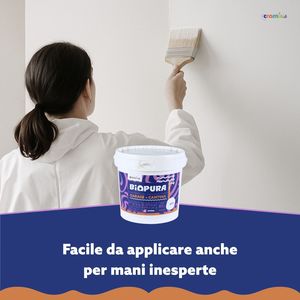 Pittura Murale Acrilica Traspirante Biopura Cromika per Interni, Garage, Cantine, Formato 5 L, Confezione da 1 - Product Image 5