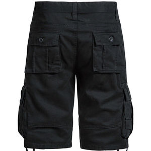Short uni pour homme Taille élastique Short cargo Pantalon long Pantalon M-3XL poche latérale uni 100% coton Gym Relax fit - Product Image 3