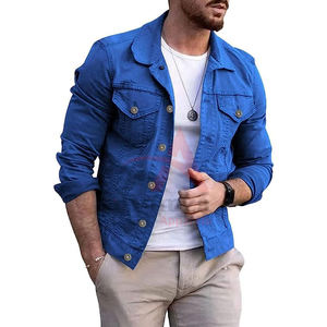 Veste Denim Homme en Coton 280 GSM Col Rabattu Couleur Unie Bouton Devant Manches Longues Design Veste Denim par Hamza Apparels - Product Image 1