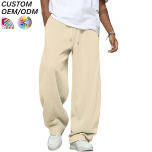 Pantalon décontracté et professionnel pour homme grande taille, coupe ample, taille mi-haute, avec cordon de serrage, imprimé, en coton écologique, infroissable et respirant - Product Image 3