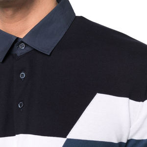 Camisetas Polo a Rayas para Hombre, Manga Corta, Color en Contraste, Bolsillo Delantero, Diseño Gráfico, para Golf y Tenis - Product Image 4