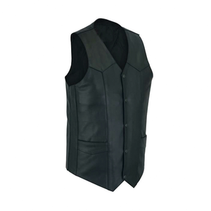 New Arrival 100% Top High Quality Men <b>Leather</b> <b>Vest</b> Latest Design Bike <b>Leather</b> <b>Vest</b> for Men Fashion Classic <b>Vest</b> for Men - Product Image 4