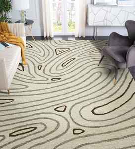 Minimalist Wool <b>Rugs</b> Handwoven Woolen Area <b>Rugs</b> for Living Room Bedroom & Modern Homes - Product Image 1