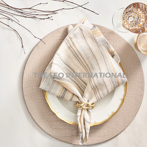 Vente chaude en aluminium métal or et argent nickelé porte-anneau de serviette 3X3X2 pouces maison hôtel cuisine Restaurant Ware - Product Image 5