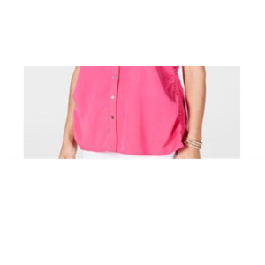 Top Senza Maniche da Donna Style & Co, Rosa, Taglia Petite M, con Laccetti Laterali e Decorazione a Bottoni in Tessuto Intrecciato - Product Image 3