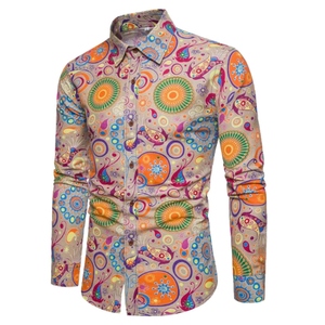 Camisas ajustadas de algodón a rayas a la moda 2025 para hombre, camisas de vestir informales de negocios de manga larga transpirables para trabajo, camisa de vestir para hombre - Product Image 3