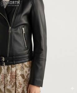 Chaqueta de cuero para mujer/chaqueta de cuero genuino para mujer/chaqueta de cuero real para mujer chaqueta de cuero personalizada - Product Image 5