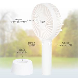 Mini ventilatore portatile ricaricabile USB bianco 5W (GSC 300010023) - Product Image 4