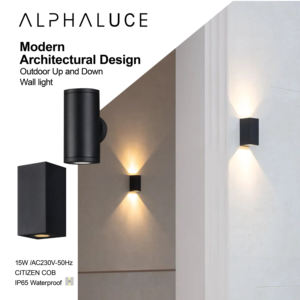 Applique murale extérieure moderne noire IP65 <span class=keywords><strong>luminaire</strong></span> LED étanche pour villa balcon couloir et éclairage de façade d'hôtel - Product Image 1