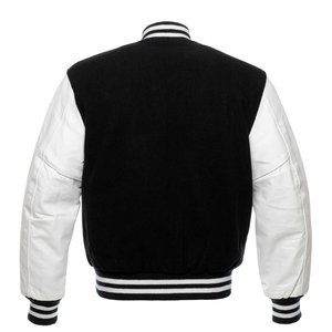 แจ็กเก็ตเบสบอลผ้ากำมะหยี่ปักด้านหน้าสำหรับผู้ชายเสื้อแจ็กเก็ตเบสบอลสไตล์ย้อนยุคงานตามสั่ง - Product Image 6