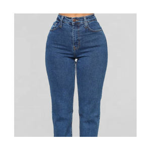 Pantalon en jean coupe skinny décontracté de taille régulière 100% coton pour femmes en vente de gros au Pakistan - Product Image 2