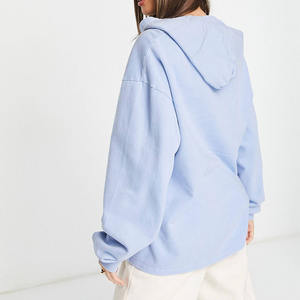 OEM femmes Hoodies 450GSM pull-over surdimensionné plaine polaire coton personnalisé Hoodie usine vente en gros - Product Image 2