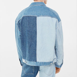 แจ็คเก็ตยีนส์ผู้ชายผ้าฝ้าย 100% แบบสั่งทำพิเศษ แจ็คเก็ตยีนส์ติดกระดุมสีสันทันสมัยสำหรับผู้ชาย - Product Image 3