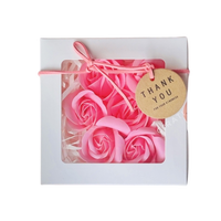 2024 nouvel an cadeau saint valentin cadeau ensemble Rose fleur savon 6 pièces/paquet Rose fleur parfum produit de thaïlande