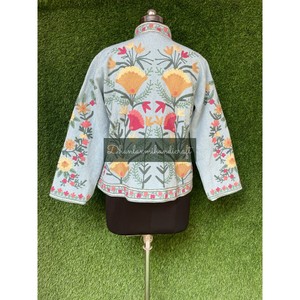 Chaqueta bordada a mano abrigo textil indio tejido a mano chaqueta de invierno Unisex abrigo algodón Khadi ropa de fiesta ODM para mujer - Product Image 6