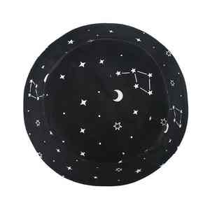 Chapeau Bob Noir Respirant et Ajustable de Haute Qualité, Personnalisable avec Étiquette Privée, en Coton Imprimé - Product Image 4