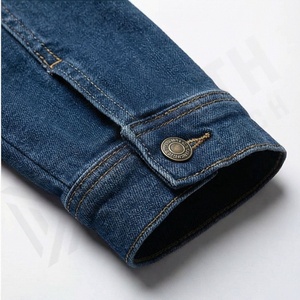 Chaqueta Trucker Vaquera Casual Personalizada para Hombre, Tallas Grandes y Altas, 100% Algodón, Opción de Logotipo Frontal, Chaqueta Transpirable para Invierno - Product Image 6
