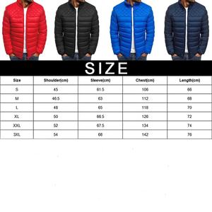 Abrigo deportivo de invierno para hombre, chaqueta acolchada transpirable a prueba de viento con cremallera, ropa de calle informal de Color sólido para uso en exteriores - Product Image 6