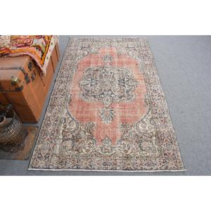 Alfombra Vintage, Alfombra Turca de 0.3x6.1 pies, Alfombra Oriental Roja de Lana - Product Image 1