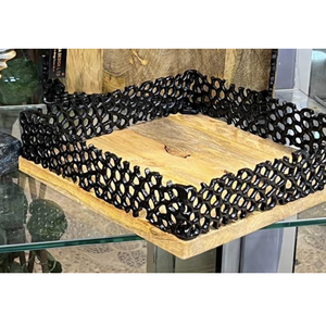 Nouveau design de luxe Plateau en métal gaufré en aluminium Plateau à fruits Plat de service pour fête de mariage, maison, hôtel et événement - Product Image 6