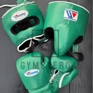 Nouveauté gagnante : Gants de boxe professionnels en cuir à doigts complets, 3 pièces, avec sangle de poignet réglable et fermeture à lacets - Product Image 1