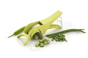 เครื่องหั่นผักแบบใช้มือถือเครื่องตัดอาหารด้วยมือพร้อมใบมีดสแตนเลสใช้งานง่ายที่บ้านขายส่ง OEM - Product Image 5