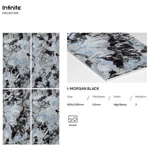 Carreaux de sol et de mur en porcelaine antidérapants à haute brillance 600x1200 mm, design marbre d'usine pour salle de bain, hôtel et salon - Product Image 2