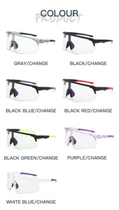 Lunettes de soleil de sport photochromiques et bloquant la lumière bleue et uv400 lunettes <span class=keywords><strong>antireflet</strong></span> photogray lunettes transparentes à changement de couleur en plein air - Product Image 3