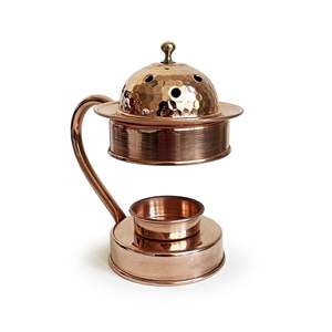 Vaporizador de Aromaterapia de Cobre Hecho a Mano con Diseño Tradicional, Vapor para Yoga y Meditación, Regalo Espiritual, Portavelas con Tapa - Product Image 1