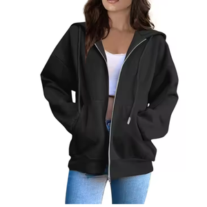 Sudadera con capucha lisa en blanco para mujer GSM 320 con sudaderas con capucha de la mejor calidad Ropa de calle con precio razonable de Bangladesh, - Product Image 2