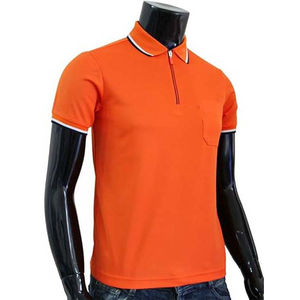 Camiseta de Polo con cremallera informal para hombre 2025 para verano, la mejor calidad, venta al por mayor, tela de punto con patrón sólido - Product Image 3
