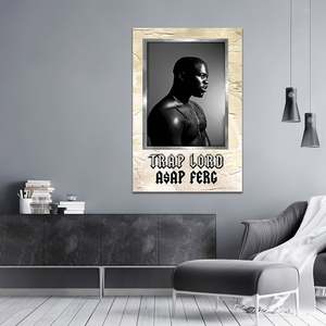 ASAP Ferg Modern Art Deco <b>Poster</b> 'Trap Lord' Framed Wall Hanging Black Frame Birthday Decorative Item - Product Image 3