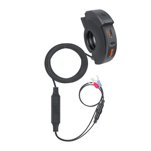 Cargador USB para Motocicleta de 48W con USB C PD 30W QC3.0, Carga Rápida, Cable SAE, Interruptor de Botón, Montaje en Manillar Delgado - Product Image 3