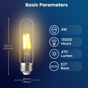 Chất lượng cao T30 4 Wát 470lm <span class=keywords><strong>Led</strong></span> hình ống bóng đèn dây tóc <span class=keywords><strong>E27</strong></span> cơ sở 220V rõ ràng hổ phách cơ thể thủy tinh không nhấp nháy <span class=keywords><strong>LED</strong></span> Filament ánh sáng bóng đèn <span class=keywords><strong>CE</strong></span> - Product Image 2