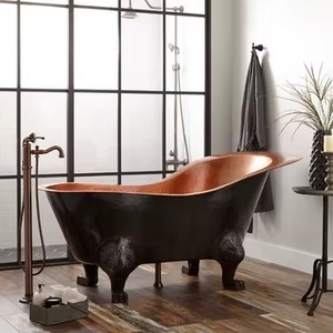 Bañera de cobre puro de alta calidad, bañera antigua elegante para baño de hogar y Hotel, artículo decorativo para uso en el baño - Product Image 5