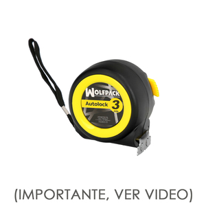 Flessometro Autolock con Freno Automatico, Cinghia da 3 Metri 16 mm. Magnetico - Product Image 1