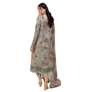 Nouveau Style femmes robe 100% lin Floral solide motif dentelle bouton fermeture éclair Machine broderie décorations robe lavable - Product Image 5