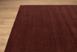 Tapis Gabbeh en laine rouge foncé tissé à la main, style tribal persan, tapis d'intérieur pour salon, chambre à coucher, décoration moderne de la maison - Product Image 5