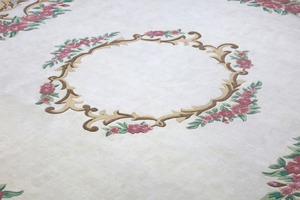 Floral Abusan Tapis tufté à la main Tapis en laine sculpté à la main - Product Image 4